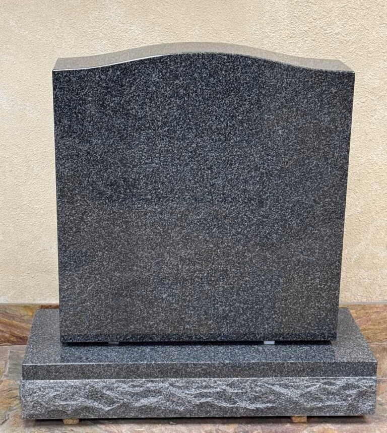 Polished Monument with Serpentine Top in Oxford Gray Granite