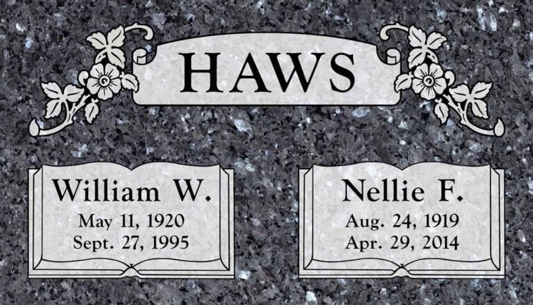 Blue Pearl headstone placed at rose hills memorial park