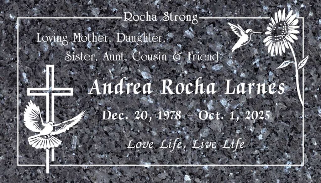 Cross with Dove in Blue Pearl Granite