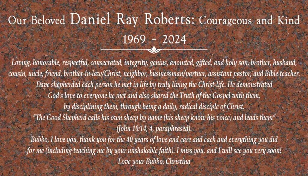 Wall Plaque in Puritan Rose Granite