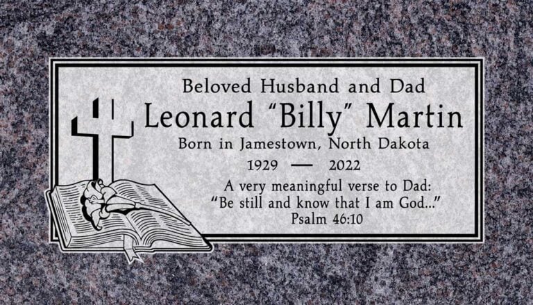 headstone set at Loma vista memorial park