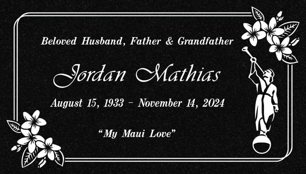 Mormon Moroni Engraving in Black Granite