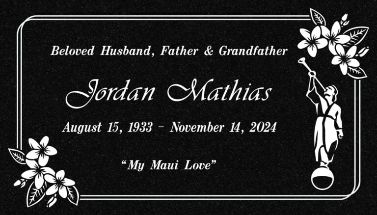 headstone black granite placed at rose hills memorial park