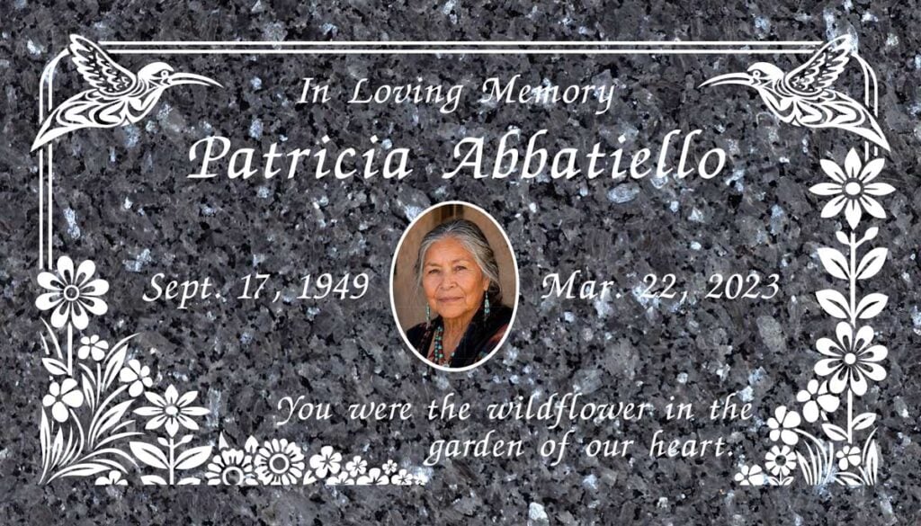 Native American Design in Blue Pearl Granite