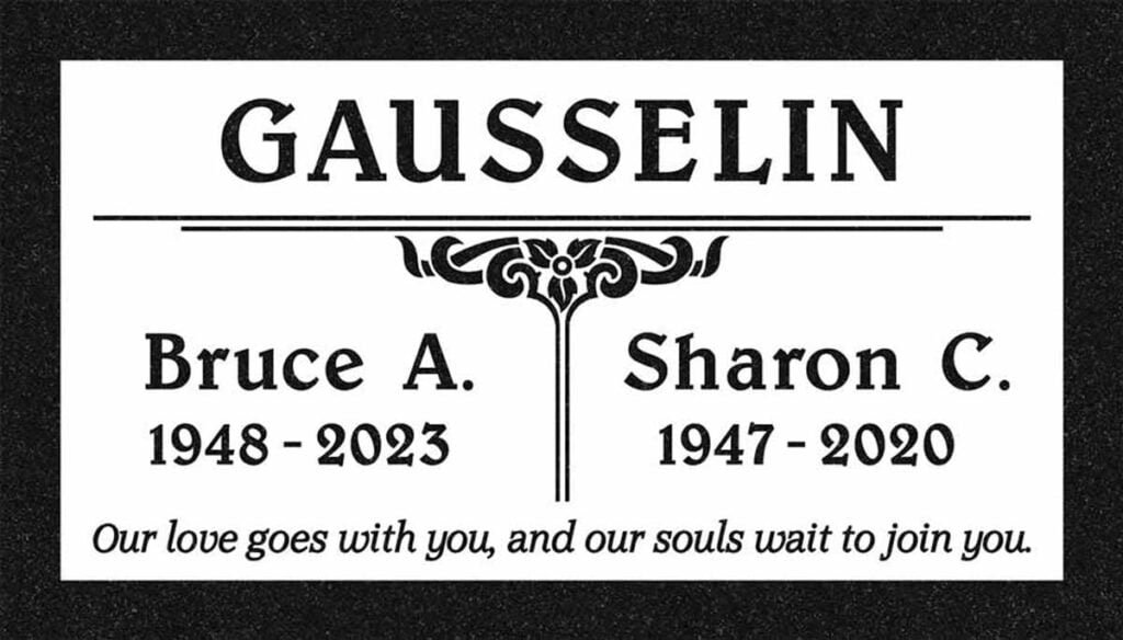 Art Nouveau Panel in Black Granite