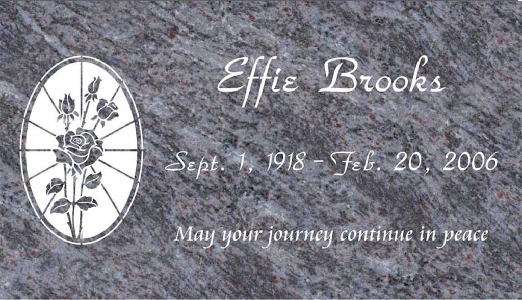 Oval Rose Medallion in Bahama Blue Granite
