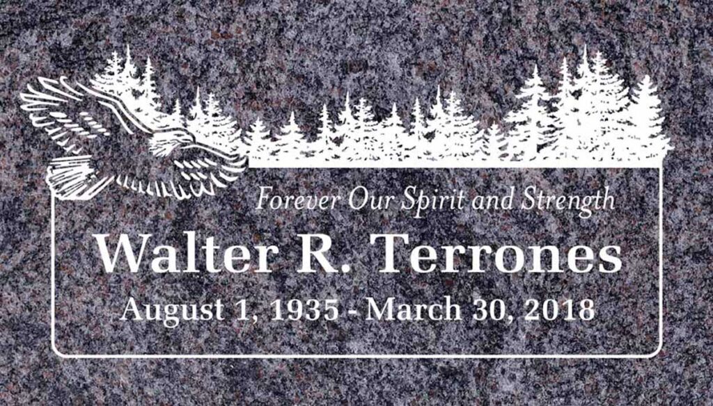 Soaring Eagle & Pine Trees in Paradiso Granite