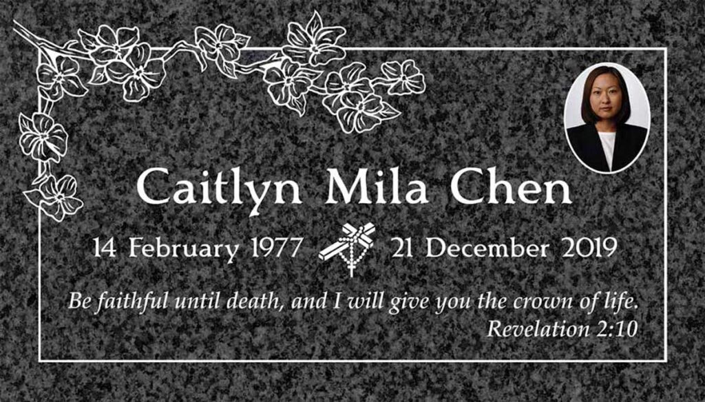 Cherry Blossoms in Silver Bronze Granite