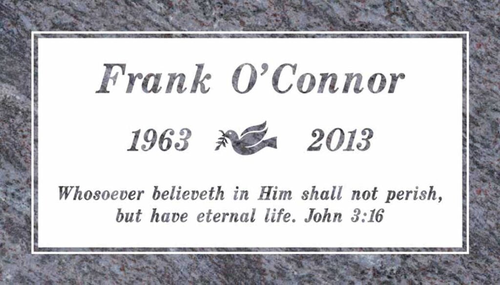 White Panel & Clean Border in Bahama Blue Granite