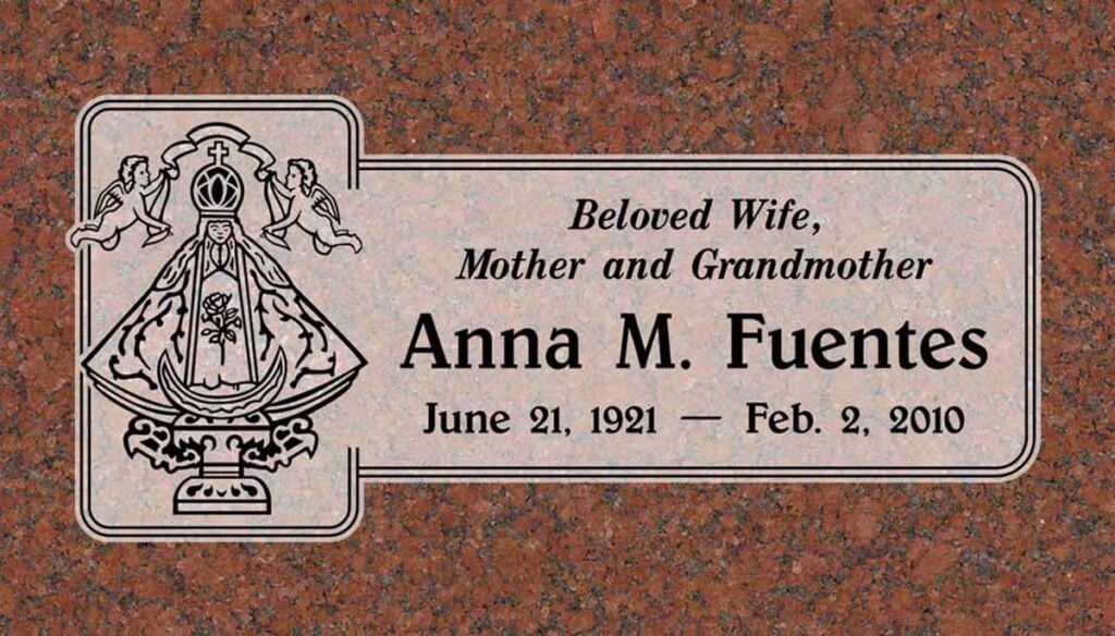 Our Lady & Angels in Puritan Rose Granite