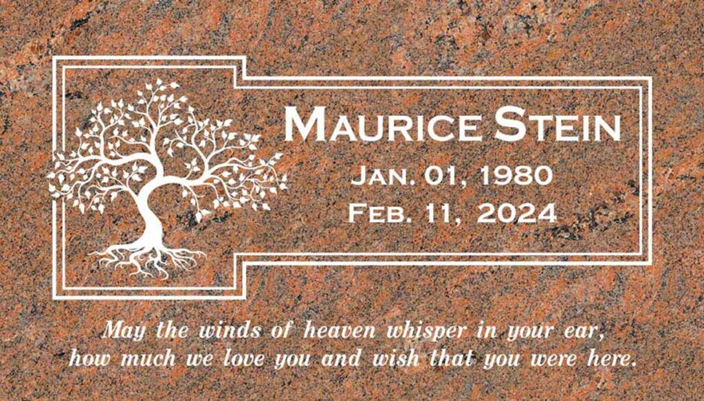Tree of Life & Roots in Red Multicolor Granite