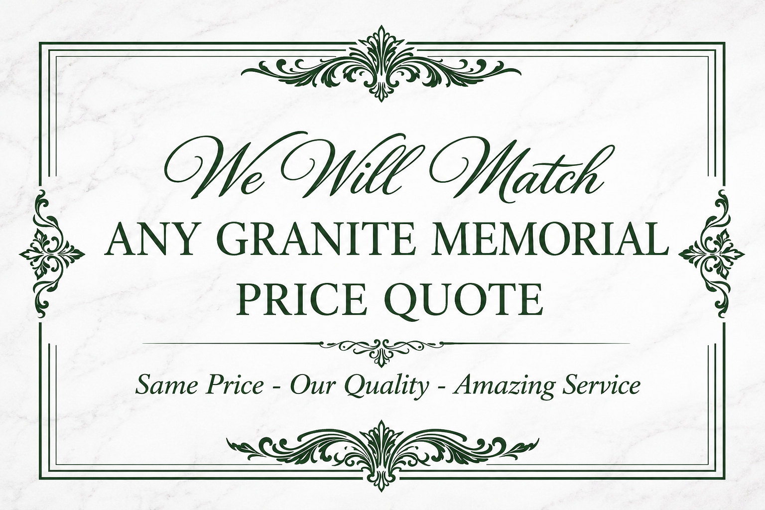 VJ Memorials granite price guaranty