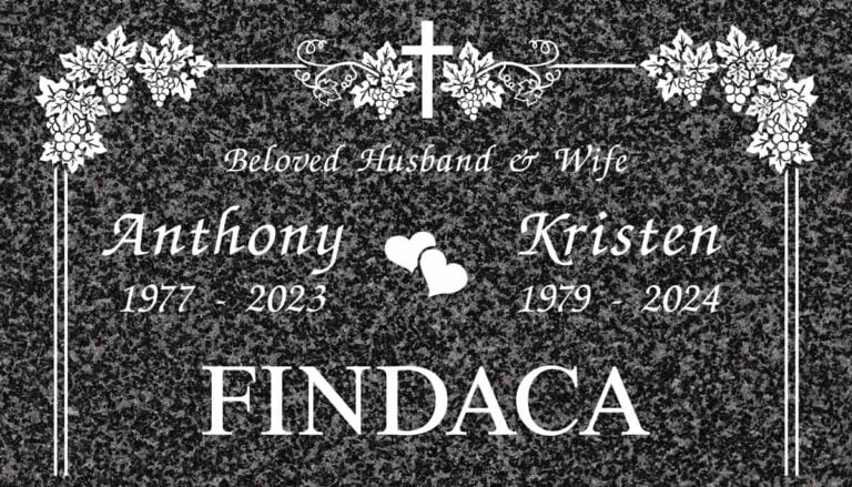 Grapevine Cross with Hearts in Oxford Gray Granite