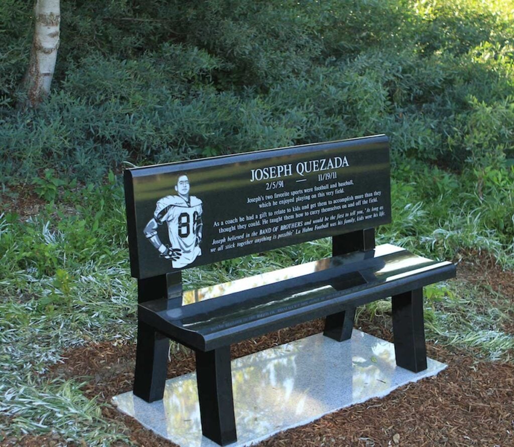Park Style Tri-Tone Portrait in Black Granite