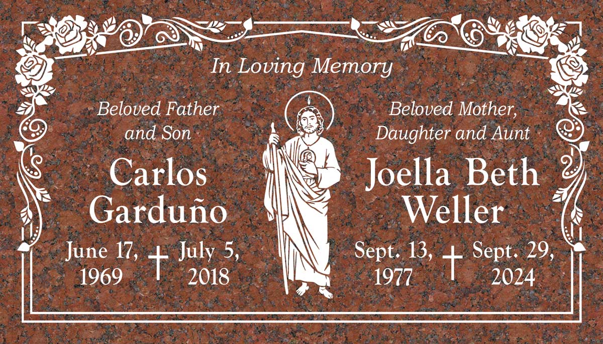 St. Jude & Rose Border Companion in Puritan Rose Granite