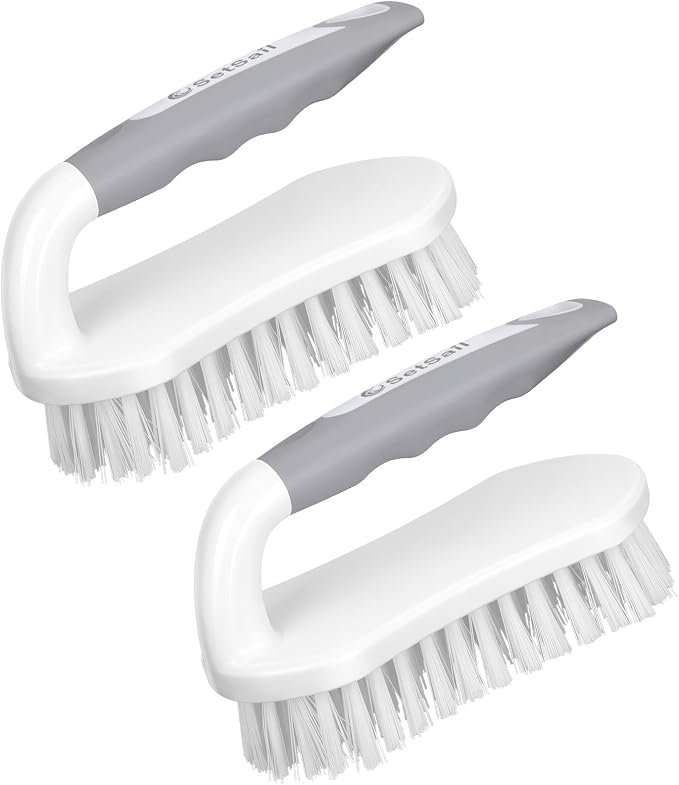 SetSail heavy duty stiff bristle scrub brush, two pack